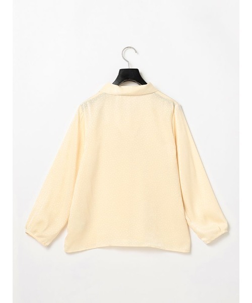 Perfect Suit FActory（パーフェクトスーツファクトリー）の「ドット　リボンタイブラウス　クリーム/グレー/ブラウン（シャツ/ブラウス・レディース・グレー/ブラウン/クリーム・S/M/L）」の10枚目の写真