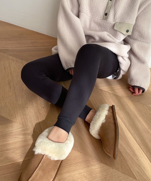 CANAL JEAN（キャナルジーン）の「El mar(エルマール) あったか裏フリースレギンス（レギンス/スパッツ・レディース・チャコールグレー/ブラック・ONE SIZE）」の2枚目の写真