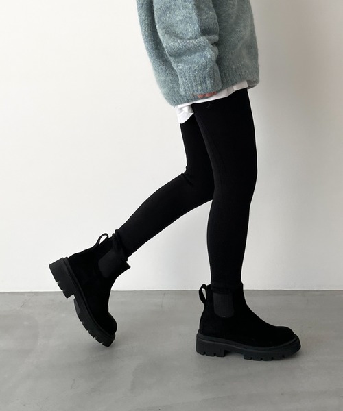 CANAL JEAN（キャナルジーン）の「El mar(エルマール) あったか裏フリースレギンス（レギンス/スパッツ・レディース・チャコールグレー/ブラック・ONE SIZE）」の3枚目の写真