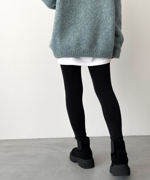 CANAL JEAN（キャナルジーン）の「El mar(エルマール) あったか裏フリースレギンス（レギンス/スパッツ・レディース・チャコールグレー/ブラック・ONE SIZE）」の4枚目の写真