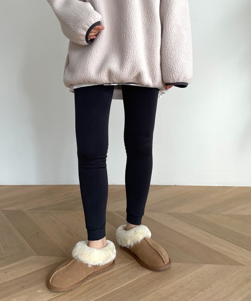 CANAL JEAN（キャナルジーン）の「El mar(エルマール) あったか裏フリースレギンス（レギンス/スパッツ・レディース・チャコールグレー/ブラック・ONE SIZE）」の6枚目の写真