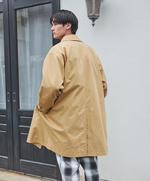 coen(コーエン)の「ウェザーステンカラーコート(ステンカラーコート・メンズ・ブラック/ベージュ/ネイビー・S/M/L/XL)」の16枚目の写真