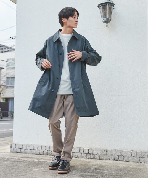 coen(コーエン)の「ウェザーステンカラーコート(ステンカラーコート・メンズ・ブラック/ベージュ/ネイビー・S/M/L/XL)」の20枚目の写真