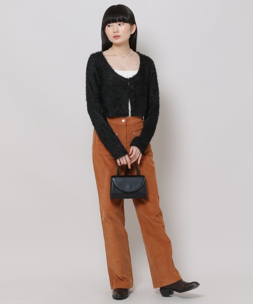 ALAND（エーランド）の「3.3 Field Trip／2ボタンクロップカーディガン　2180669（カーディガン/ボレロ・レディース・ブルー/ブラック・FREE）」の8枚目の写真