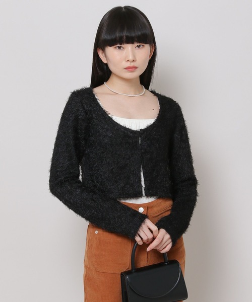 ALAND（エーランド）の「3.3 Field Trip／2ボタンクロップカーディガン　2180669（カーディガン/ボレロ・レディース・ブルー/ブラック・FREE）」の9枚目の写真