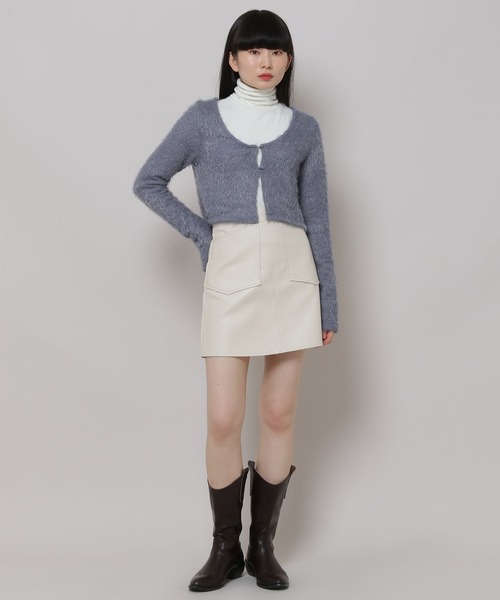 ALAND（エーランド）の「3.3 Field Trip／2ボタンクロップカーディガン　2180669（カーディガン/ボレロ・レディース・ブルー/ブラック・FREE）」の12枚目の写真