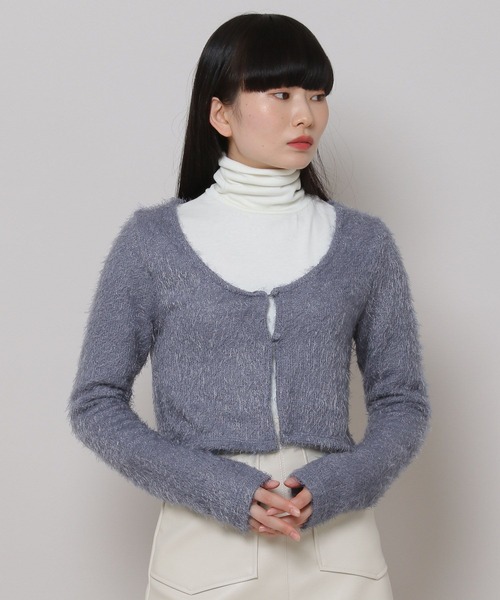 ALAND（エーランド）の「3.3 Field Trip／2ボタンクロップカーディガン　2180669（カーディガン/ボレロ・レディース・ブルー/ブラック・FREE）」の14枚目の写真