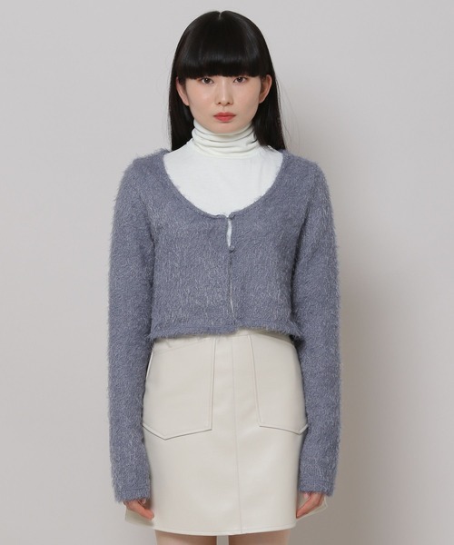 ALAND（エーランド）の「3.3 Field Trip／2ボタンクロップカーディガン　2180669（カーディガン/ボレロ・レディース・ブルー/ブラック・FREE）」の16枚目の写真
