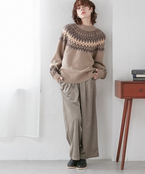 Days(デイズ)の「【Oeillet】なめらかコーデュロイタックワイドパンツ(ウイエ)(その他パンツ・レディース・チャコール/モスグリーン/ライトベージュ・M/LL/L)」の15枚目の写真