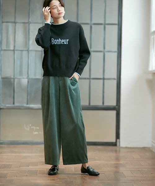 Days(デイズ)の「【Oeillet】なめらかコーデュロイタックワイドパンツ(ウイエ)(その他パンツ・レディース・チャコール/モスグリーン/ライトベージュ・M/LL/L)」の20枚目の写真