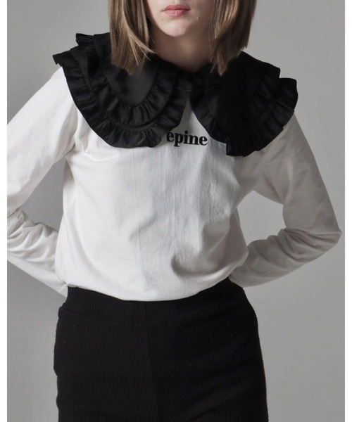 エピヌ épine double ribbon frill blouse épine double frill collar（2color） | épine
