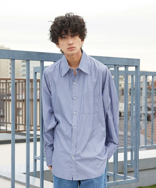 re_k by JUNRED（レクバイジュンレッド）の「re_k by JUNRED / ロングターンカフスBIGレギュラーカラーシャツ（シャツ/ブラウス・メンズ・サックスブルー/ピンク/ブルー・S/M/L）」の13枚目の写真