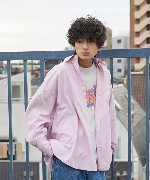 re_k by JUNRED（レクバイジュンレッド）の「re_k by JUNRED / ロングターンカフスBIGレギュラーカラーシャツ（シャツ/ブラウス・メンズ・サックスブルー/ピンク/ブルー・S/M/L）」の4枚目の写真