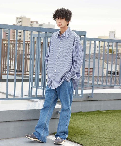 re_k by JUNRED（レクバイジュンレッド）の「re_k by JUNRED / ロングターンカフスBIGレギュラーカラーシャツ（シャツ/ブラウス・メンズ・サックスブルー/ピンク/ブルー・S/M/L）」の6枚目の写真