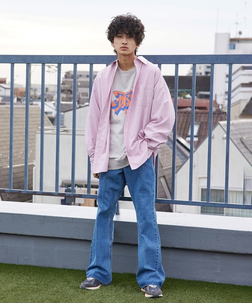 re_k by JUNRED（レクバイジュンレッド）の「re_k by JUNRED / ロングターンカフスBIGレギュラーカラーシャツ（シャツ/ブラウス・メンズ・サックスブルー/ピンク/ブルー・S/M/L）」の14枚目の写真