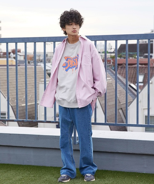 re_k by JUNRED（レクバイジュンレッド）の「re_k by JUNRED / ロングターンカフスBIGレギュラーカラーシャツ（シャツ/ブラウス・メンズ・サックスブルー/ピンク/ブルー・S/M/L）」の9枚目の写真