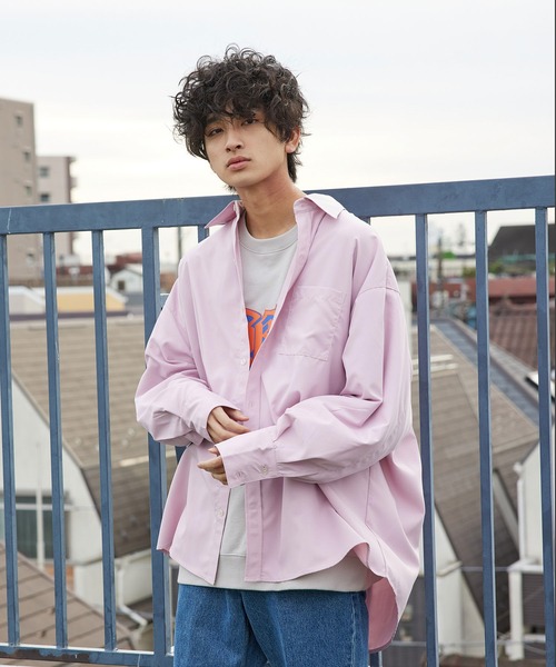 re_k by JUNRED（レクバイジュンレッド）の「re_k by JUNRED / ロングターンカフスBIGレギュラーカラーシャツ（シャツ/ブラウス・メンズ・サックスブルー/ピンク/ブルー・S/M/L）」の19枚目の写真