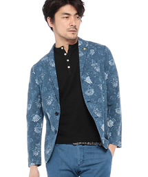 GIANNETTO フラワープリント 総柄 テーラードジャケット 46 GIANNETTO フラワープリント 総柄 テーラードジャケット 46