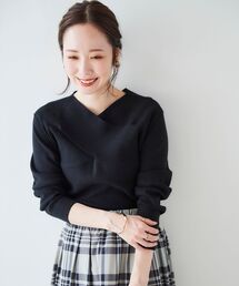 le.coeur blanc | クロスデザインニットプルオーバー(ニット/セーター)