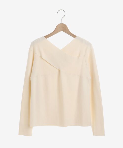 le.coeur blanc（ルクールブラン）の「クロスデザインニットプルオーバー（ニット/セーター・レディース・ホワイト系その他/アイボリー/ブラック/ブラック系その他・38）」の13枚目の写真