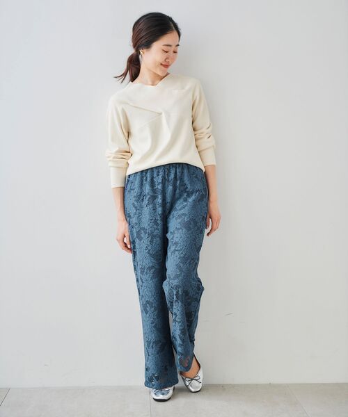 le.coeur blanc（ルクールブラン）の「クロスデザインニットプルオーバー（ニット/セーター・レディース・ホワイト系その他/アイボリー/ブラック/ブラック系その他・38）」の17枚目の写真