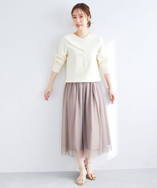 le.coeur blanc（ルクールブラン）の「クロスデザインニットプルオーバー（ニット/セーター・レディース・ホワイト系その他/アイボリー/ブラック/ブラック系その他・38）」の19枚目の写真