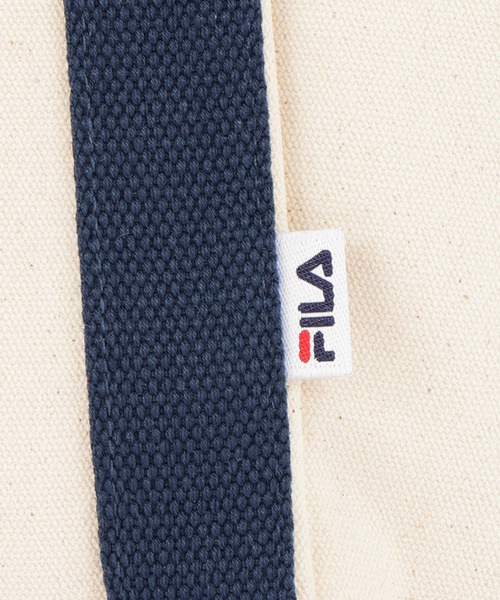 FILA（フィラ）の「FILA フィラ ワンポイントロゴ刺繍綿キャンバスマルシェバッグ（トートバッグ・レディース・ブラック/カーキ/ホワイト・フリー）」の8枚目の写真