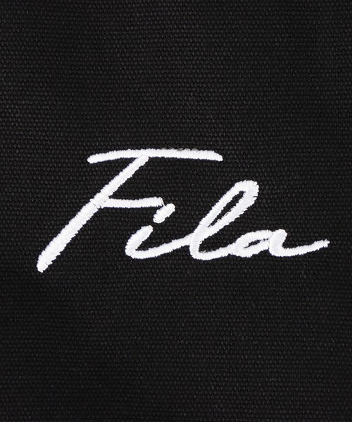 FILA（フィラ）の「FILA フィラ ワンポイントロゴ刺繍綿キャンバスマルシェバッグ（トートバッグ・レディース・ブラック/カーキ/ホワイト・フリー）」の17枚目の写真