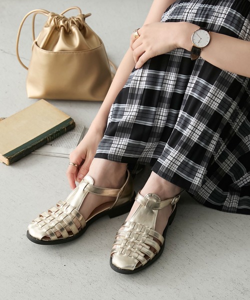 BONLECILL（ボンルシール）の「細ストラップ グルカサンダル（サンダル・レディース・ホワイト/ブラウン/レッド/ブラック/シルバー/ゴールド・S/M/L）」の6枚目の写真