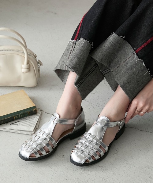 BONLECILL（ボンルシール）の「細ストラップ グルカサンダル（サンダル・レディース・ホワイト/ブラウン/レッド/ブラック/シルバー/ゴールド・S/M/L）」の16枚目の写真