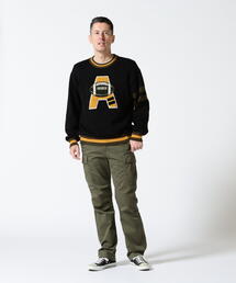 AVIREX | 【WEB&DEPOT限定】COLLEGE LINE KNIT / カレッジ ライン ニット / AVIREX / アヴィレックス(ニット/セーター)