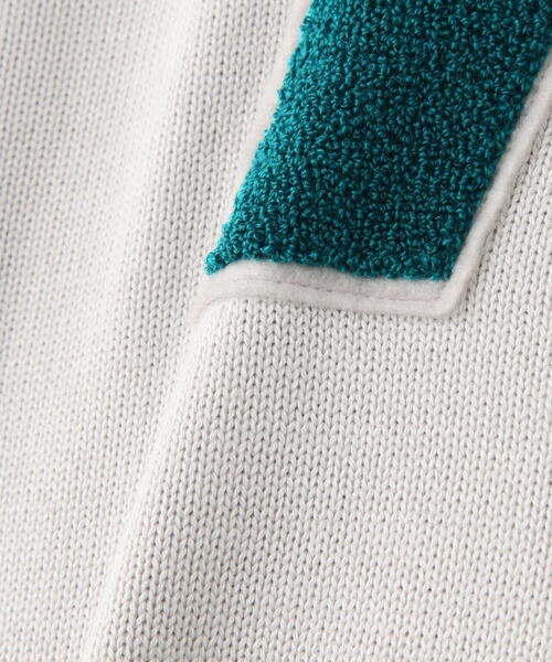 AVIREX（アヴィレックス）の「【WEB&DEPOT限定】COLLEGE LINE KNIT / カレッジ ライン ニット / AVIREX / アヴィレックス（ニット/セーター・メンズ・ダークグリーン系/ブラック/その他6・L/2XL/M/XL）」の4枚目の写真