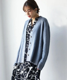 REAL CUBE | アルパカ混シャギーニットカラーカーディガン(カーディガン/ボレロ)