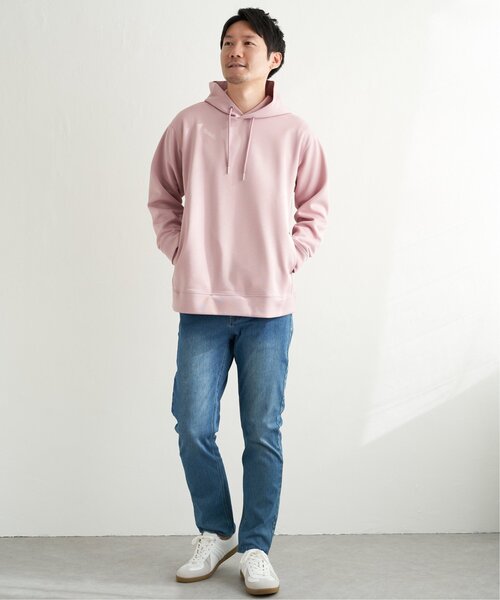 ikka(イッカ)の「【抗菌防臭】セイケツダブルフェイス鹿の子パーカー(パーカー・メンズ・スカイブルー/ホワイト/ピンク/ライトグレー・L/M/XL/S)」の8枚目の写真