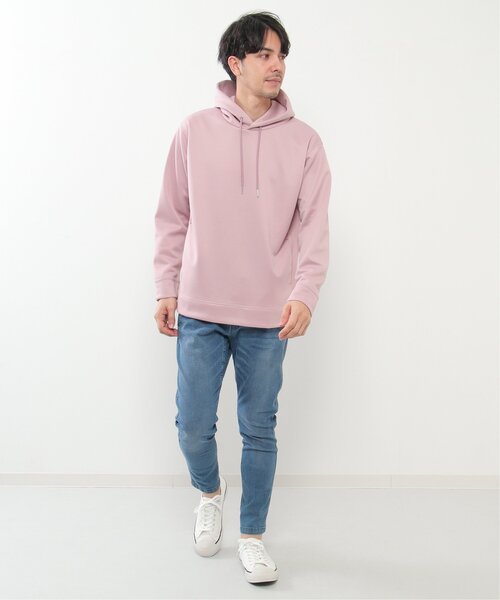 ikka(イッカ)の「【抗菌防臭】セイケツダブルフェイス鹿の子パーカー(パーカー・メンズ・スカイブルー/ホワイト/ピンク/ライトグレー・L/M/XL/S)」の10枚目の写真