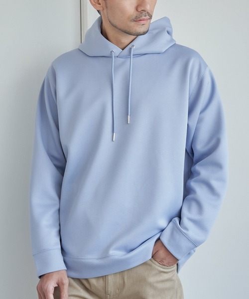 ikka(イッカ)の「【抗菌防臭】セイケツダブルフェイス鹿の子パーカー(パーカー・メンズ・スカイブルー/ホワイト/ピンク/ライトグレー・L/M/XL/S)」の3枚目の写真