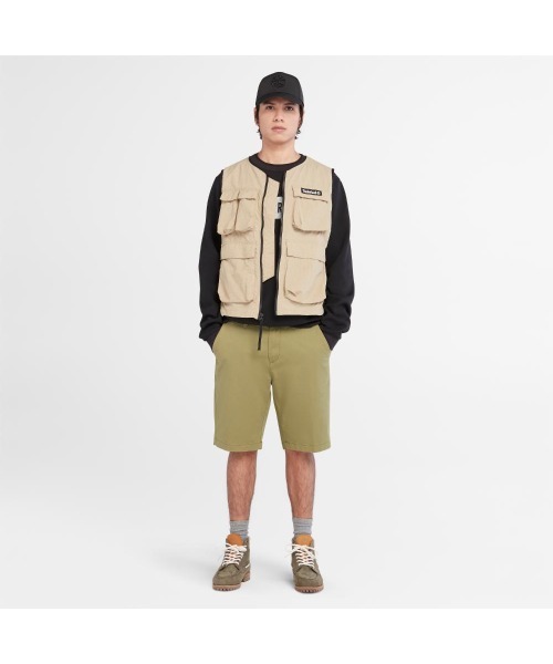 Timberland(ティンバーランド)の「メンズ ユーティリティ カーゴ ベスト(ベスト・メンズ・ホワイト×イエロー/ターコイズブルー・MEDIUM/SMALL/X-LARGE/LARGE)」の7枚目の写真