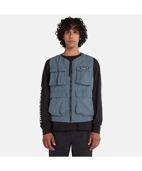 Timberland(ティンバーランド)の「メンズ ユーティリティ カーゴ ベスト(ベスト・メンズ・ホワイト×イエロー/ターコイズブルー・MEDIUM/SMALL/X-LARGE/LARGE)」の5枚目の写真