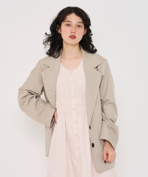 TINA：JOJUN（ティーナジョジュン）の「テーラード ジャケット TINA：JOJUN（テーラードジャケット・レディース・オレンジ系その他/チャコール/ベージュ・M）」の12枚目の写真