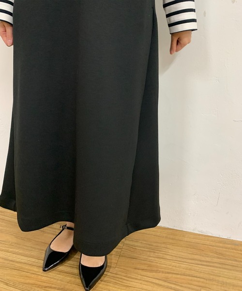 un dix cors（アンディコール）の「ダンボールフレアジャンスカ（ジャンパースカート・レディース・カーキ/ブラック・SMALL/FREE）」の7枚目の写真