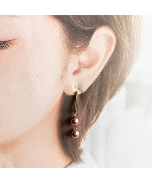 tone(トーン)の「【-lensa-】大人のスタッドピアス(MA)(ピアス(両耳用)・レディース・ゴールド・FREE)」の2枚目の写真