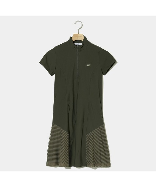 ROSASEN（ロサーセン）の「【Rosasen/GOLF】 A-Line チュールボーダーワンピース（ワンピース・レディース・ブラック/カーキ・38/40）」の16枚目の写真