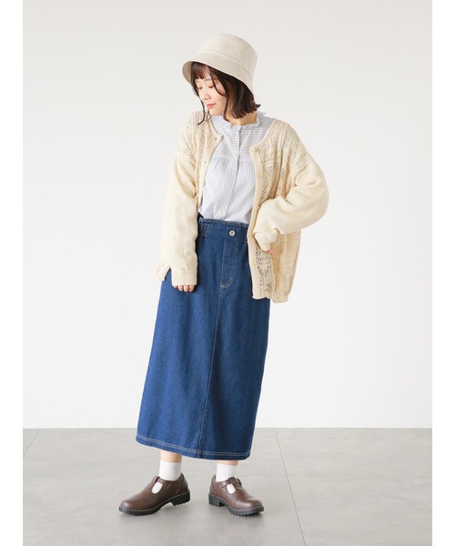 ehka sopo(エヘカソポ)の「【オールマイティボトム】スカート(スカート・レディース・ネイビー/キナリ/ブルー・フリ-)」の17枚目の写真