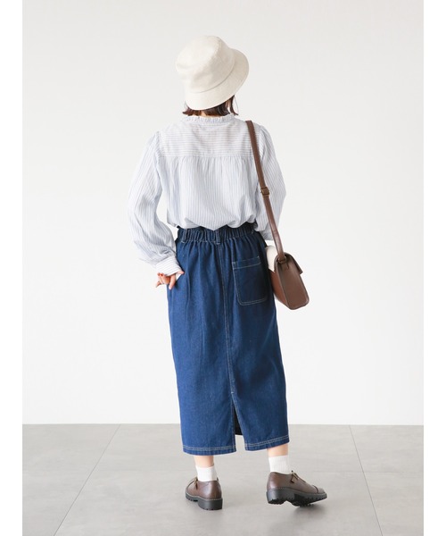 ehka sopo(エヘカソポ)の「【オールマイティボトム】スカート(スカート・レディース・ネイビー/キナリ/ブルー・フリ-)」の21枚目の写真