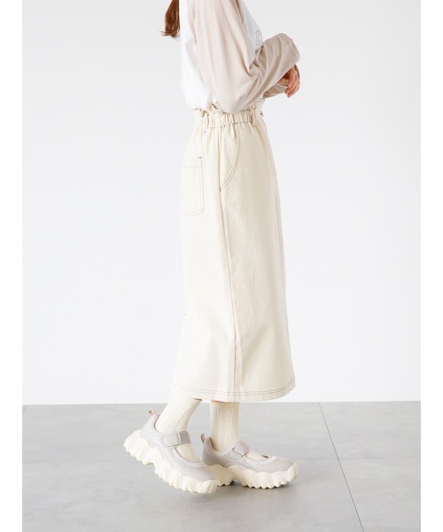 ehka sopo(エヘカソポ)の「【オールマイティボトム】スカート(スカート・レディース・ネイビー/キナリ/ブルー・フリ-)」の7枚目の写真