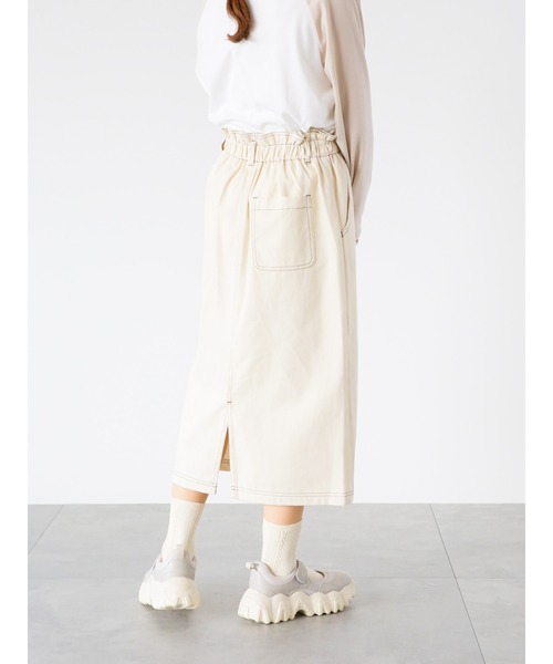 ehka sopo(エヘカソポ)の「【オールマイティボトム】スカート(スカート・レディース・ネイビー/キナリ/ブルー・フリ-)」の8枚目の写真