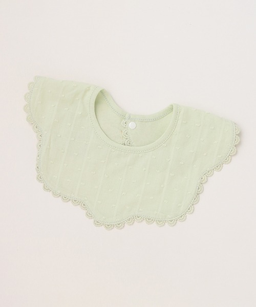 petit main(プティマイン)の「付け襟風スタイ(スタイ/よだれかけ・キッズ・オフホワイト/ライトピンク/ライトグリーン・FREE)」の1枚目の写真