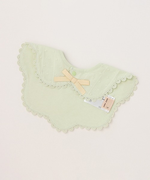 petit main(プティマイン)の「付け襟風スタイ(スタイ/よだれかけ・キッズ・オフホワイト/ライトピンク/ライトグリーン・FREE)」の7枚目の写真