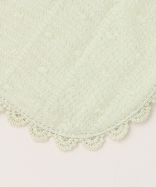 petit main(プティマイン)の「付け襟風スタイ(スタイ/よだれかけ・キッズ・オフホワイト/ライトピンク/ライトグリーン・FREE)」の8枚目の写真