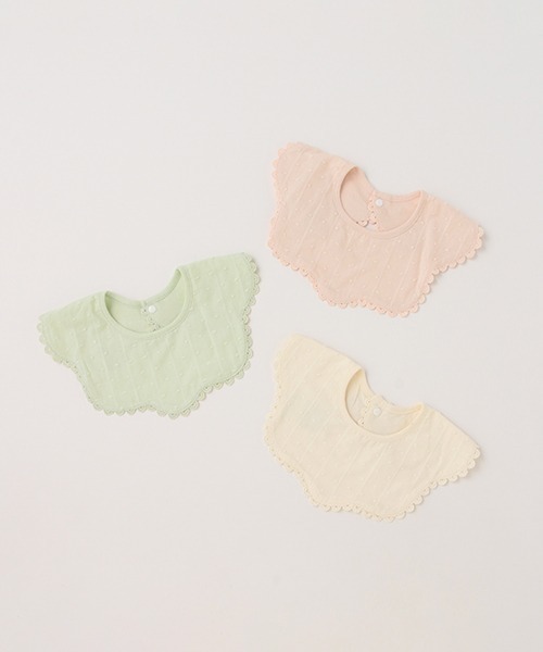 petit main(プティマイン)の「付け襟風スタイ(スタイ/よだれかけ・キッズ・オフホワイト/ライトピンク/ライトグリーン・FREE)」の5枚目の写真